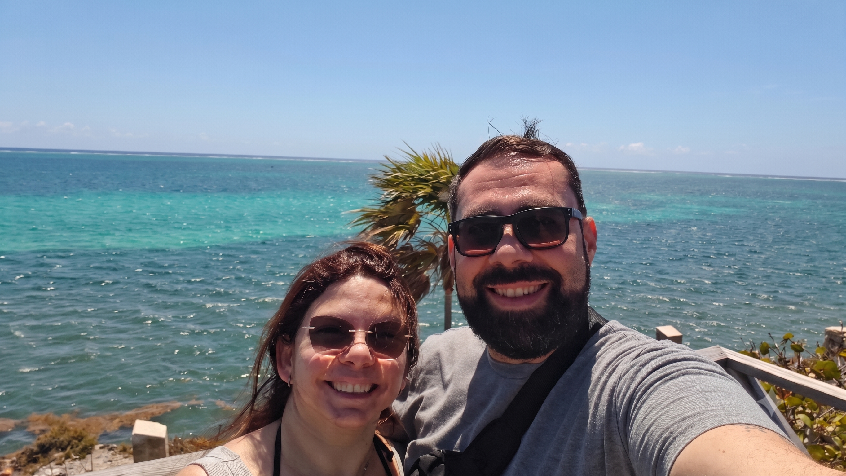 Andres and Malu at the beach